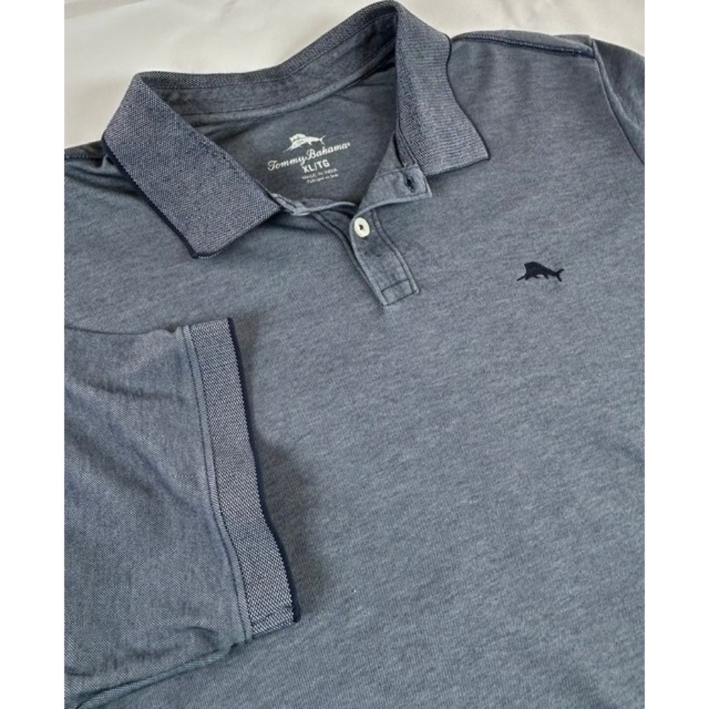 Tommy Bahama Men's Heather Blue Coasta Vera Polo Shirt XL
